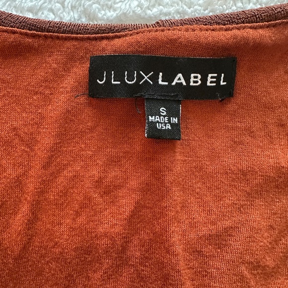 JLUXLABEL Elegant Deep V-Neck Long Sleeve Dress in Rich Brown - Picture 7 of 10